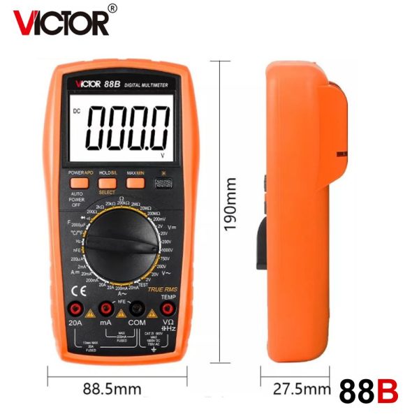 đồng hồ vạn năng VICTOR 88B True-RMS, đồng hồ vạn năng kỹ thuật số VICTOR-88B, VICTOR 88B Multimeter