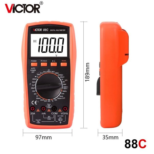 đồng hồ vạn năng VICTOR 88C True-RMS, đồng hồ vạn năng giá rẻ VICTOR-88C (Yitensen-88C), VICTOR 88C Multimeter