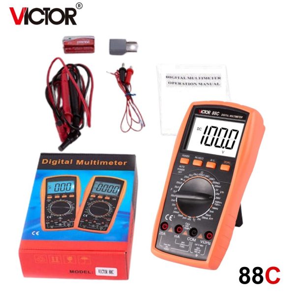 đồng hồ vạn năng VICTOR 88C True-RMS, đồng hồ vạn năng giá rẻ VICTOR-88C (Yitensen-88C), VICTOR 88C Multimeter