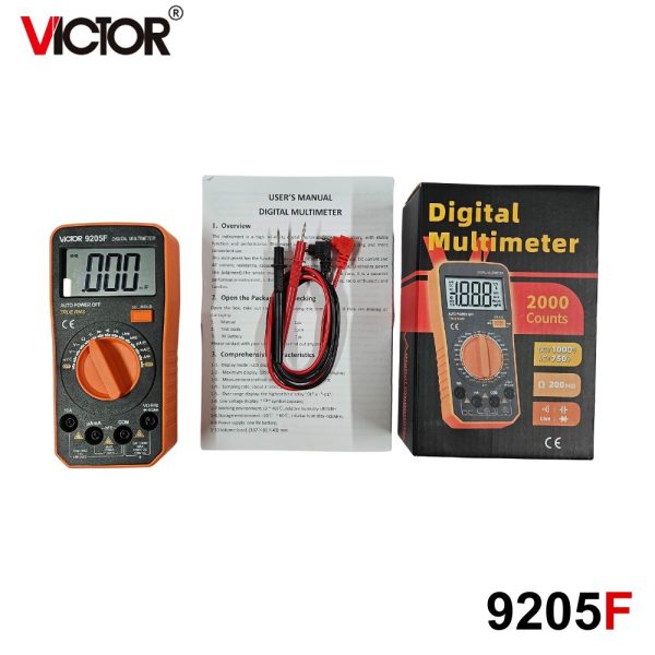 đồng hồ vạn năng VICTOR 9205F, đồng hồ vạn năng điện tử hiển thị số VICTOR-9205F, VICTOR 9205F digital multimeter