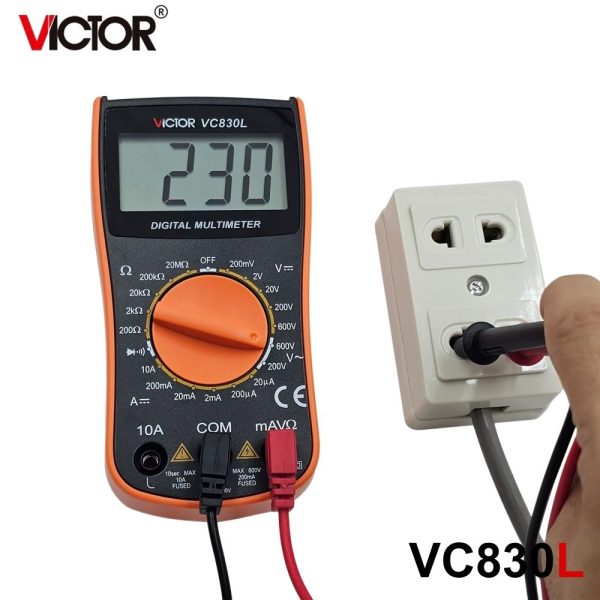 đồng hồ vạn năng VICTOR VC830L, đồng hồ vạn năng giá rẻ VICTOR VC 830L kỹ thuật số, VICTOR VC830L Digital Multimeter
