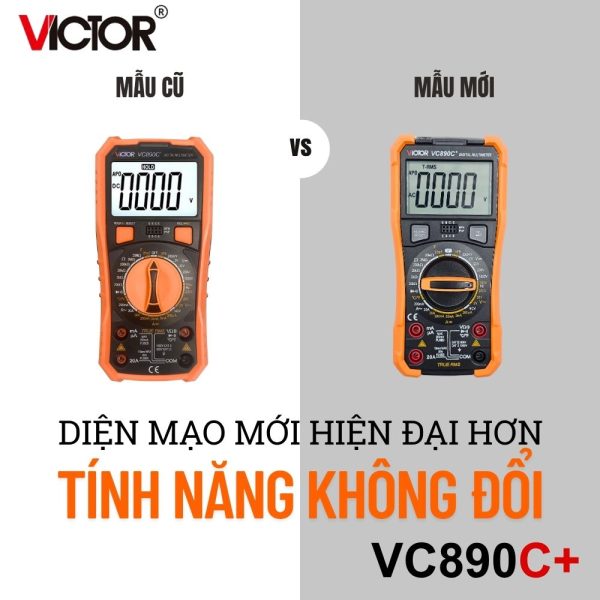 đồng hồ vạn năng VICTOR VC890C+ (Victor VC 890C Plus), đồng hồ vạn năng giá rẻ VICTOR VC 890C +, VICTOR VC890C+ True RMS Digital Multimeter
