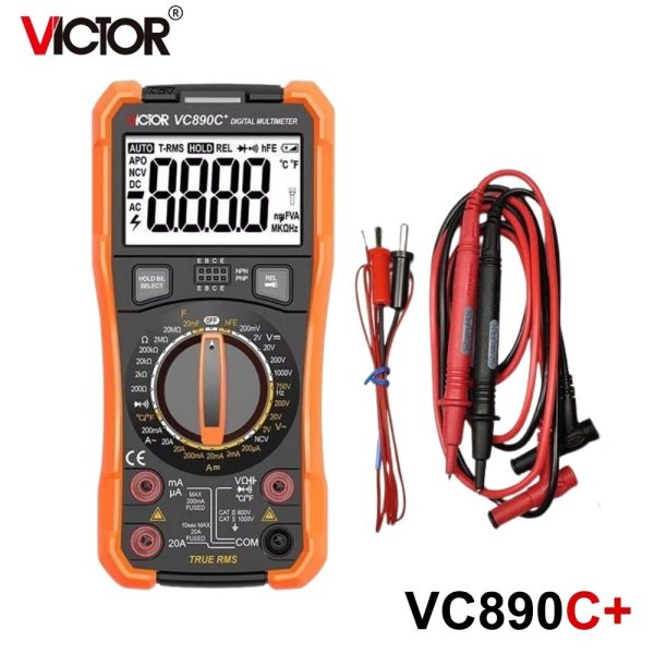 đồng hồ vạn năng VICTOR VC890C+ (Victor VC 890C Plus), đồng hồ vạn năng giá rẻ VICTOR VC 890C +, VICTOR VC890C+ True RMS Digital Multimeter