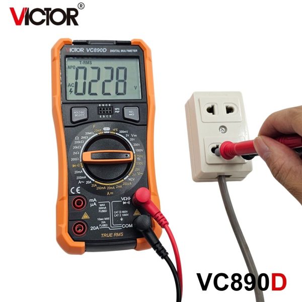 đồng hồ vạn năng VICTOR VC890D Mẫu mới, đồng hồ vạn năng giá rẻ VICTOR VC 890D, VICTOR VC890D True RMS Digital Multimeter