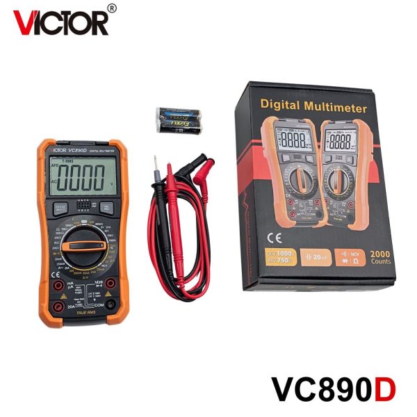 đồng hồ vạn năng VICTOR VC890D Mẫu mới, đồng hồ vạn năng giá rẻ VICTOR VC 890D, VICTOR VC890D True RMS Digital Multimeter
