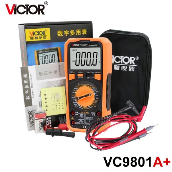 đồng hồ vạn năng VICTOR VC9801A+ True RMS, đồng hồ vạn năng điện tử VICTOR VC 9801A True-RMS, VICTOR VC9801A+ True-RMS Multimeter