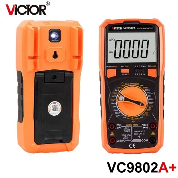 đồng hồ vạn năng VICTOR VC9802A+ True RMS, đồng hồ vạn năng điện tử VICTOR VC 9802A True-RMS, VICTOR VC 9802A+ Multimeter