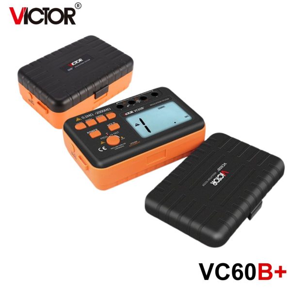Máy đo điện trở cách điện VICTOR VC60B+, máy kiểm tra điện trở cách điện kỹ thuật số VICTOR VC60B plus, VICTOR VC60B+ digital insulation tester