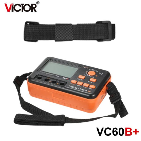 Máy đo điện trở cách điện VICTOR VC60B+, máy kiểm tra điện trở cách điện kỹ thuật số VICTOR VC60B plus, VICTOR VC60B+ digital insulation tester