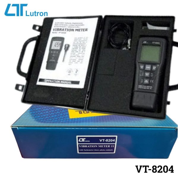 máy đo độ rung và tốc độ vòng quay LUTRON VT-8204, máy đo độ rung và tốc độ vòng tua trực tiếp hoặc laser và nhiệt độ LUTRON VT8204, Lutron VT 8204 Vibration/Tachometer