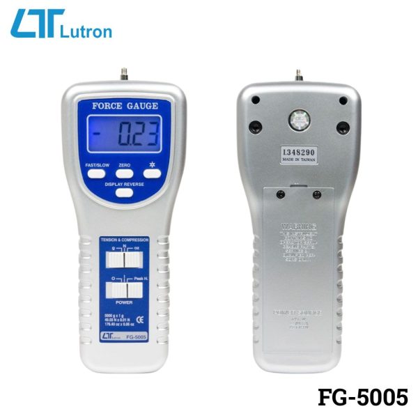Máy đo lực kéo và nén LUTRON FG-5005 (5Kg), máy đo lực kéo và lực nén LUTRON FG 5005, LUTRON FG-5005 Force Gauge