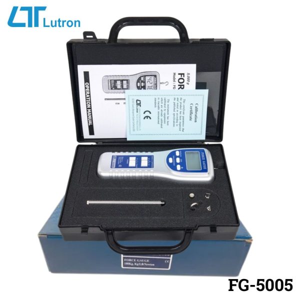 Máy đo lực kéo và nén LUTRON FG-5005 (5Kg), máy đo lực kéo và lực nén LUTRON FG 5005, LUTRON FG-5005 Force Gauge