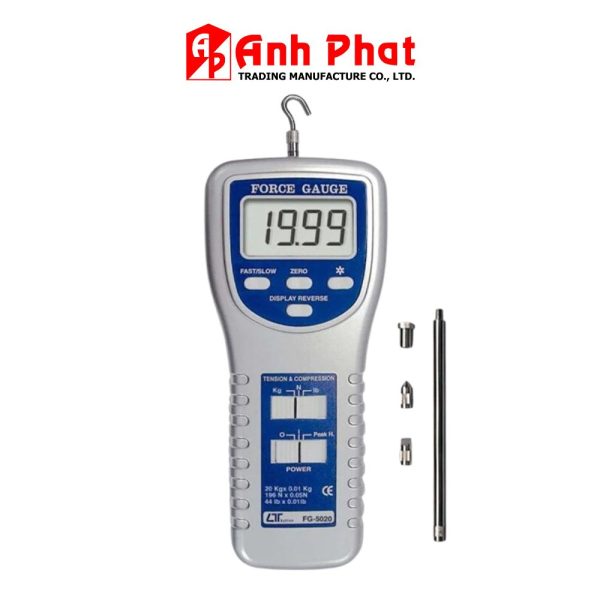 máy đo lực kéo LUTRON FG-5020, máy đo lực kéo và lực nén LUTRON FG 5020, LUTRON FG-5020 Force Gauge