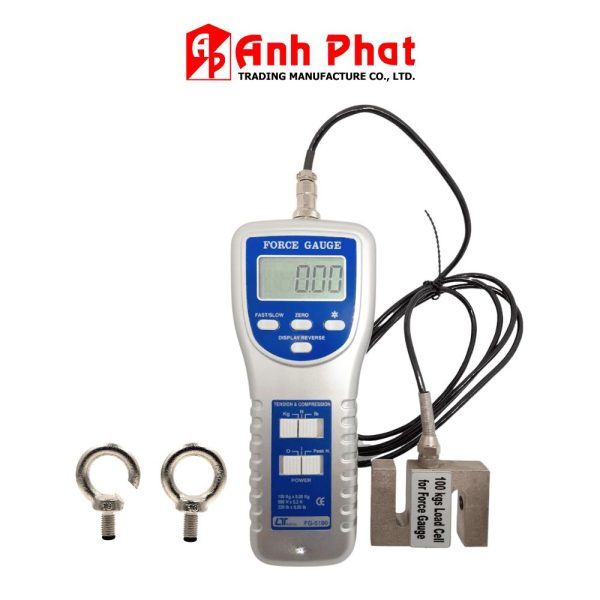 Máy đo lực kéo LUTRON FG-5100 (100Kg), máy đo lực kéo và lực nén LUTRON FG 5100, LUTRON FG-5100 Force Gauge