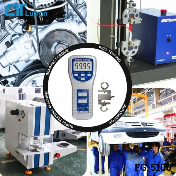 Máy đo lực kéo LUTRON FG-5100 (100Kg), máy đo lực kéo và lực nén LUTRON FG 5100, LUTRON FG-5100 Force Gauge