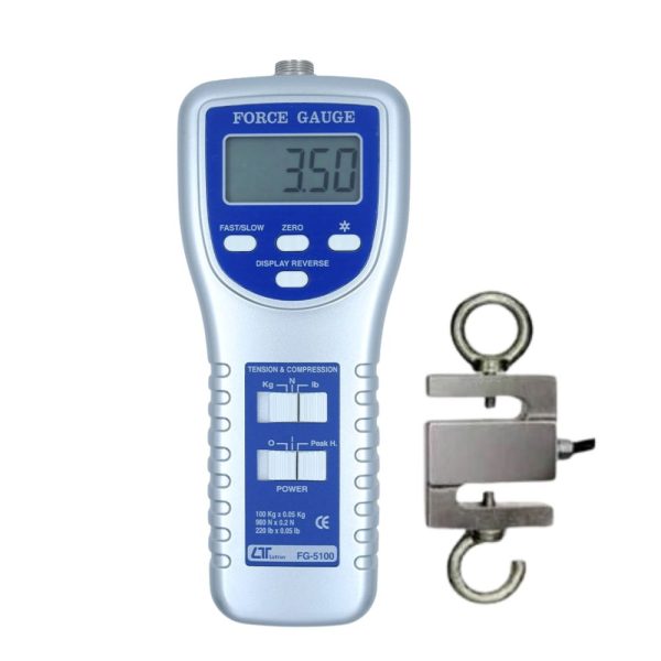 Máy đo lực Kéo và Nén LUTRON FG-5100 (100Kg) Máy đo lực kéo LUTRON FG-5100 (100Kg), máy đo lực kéo và lực nén LUTRON FG 5100, LUTRON FG-5100 Force Gauge