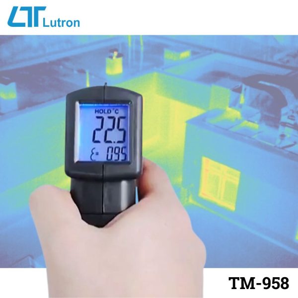 máy đo nhiệt độ hồng ngoại LUTRON TM-958 mini bỏ túi, máy đo nhiệt độ hồng ngoại điều chỉnh được độ phát xạ LUTRON TM 958, LUTRON TM-958 Infrared Thermometer