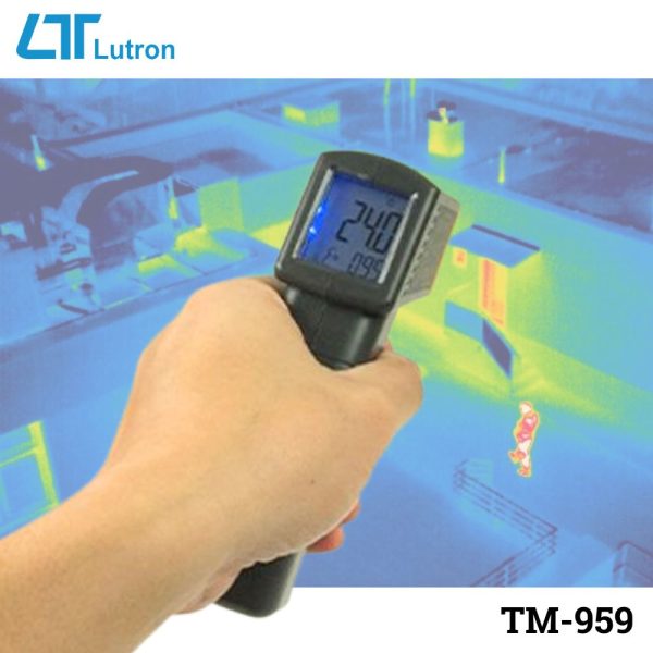 máy đo nhiệt độ hồng ngoại LUTRON TM-959 mini bỏ túi, máy đo nhiệt độ hồng ngoại điều chỉnh được độ phát xạ LUTRON TM 959, LUTRON TM-959 Infrared Thermometer