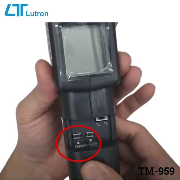máy đo nhiệt độ hồng ngoại LUTRON TM-959 mini bỏ túi, máy đo nhiệt độ hồng ngoại điều chỉnh được độ phát xạ LUTRON TM 959, LUTRON TM-959 Infrared Thermometer