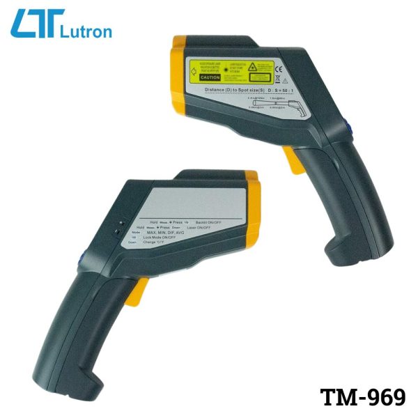 Máy đo nhiệt độ hồng ngoại LUTRON TM-969 (1000℃) 2 trong 1, máy đo nhiệt độ tiếp xúc và không tiếp xúc LUTRON TM969, LUTRON TM 969 Infrared Thermometer