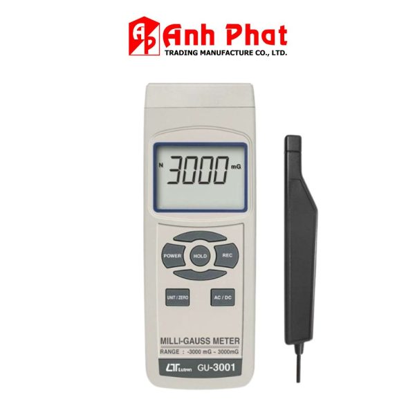 Máy đo từ trường LUTRON GU-3001, Máy đo điện từ trường nam châm AC/DC LUTRON GU3001, Lutron GU-3001 Precision Milli gauss Meter