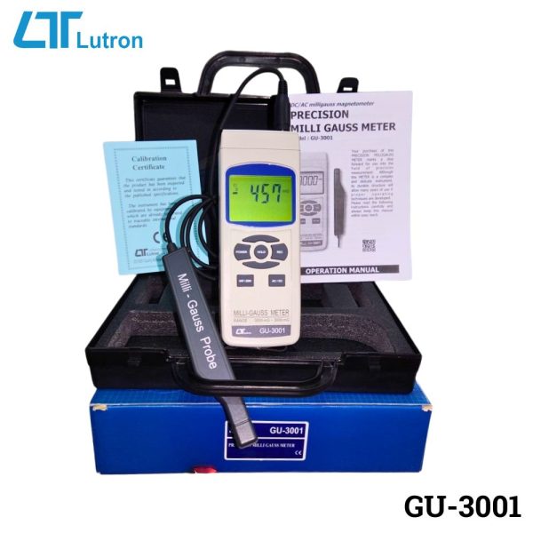 Máy đo từ trường LUTRON GU-3001, Máy đo điện từ trường nam châm AC/DC LUTRON GU3001, Lutron GU-3001 Precision Milli gauss Meter