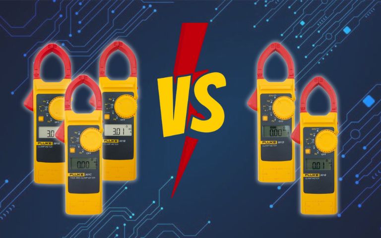 So sánh Ampe kìm FLUKE 301A / 301B / 301C / 301D / 301E, sự khác nhau giữa FLUKE 301A-301B-301C-301D-301E, Compare Fluke 301 Series Clamp Meters