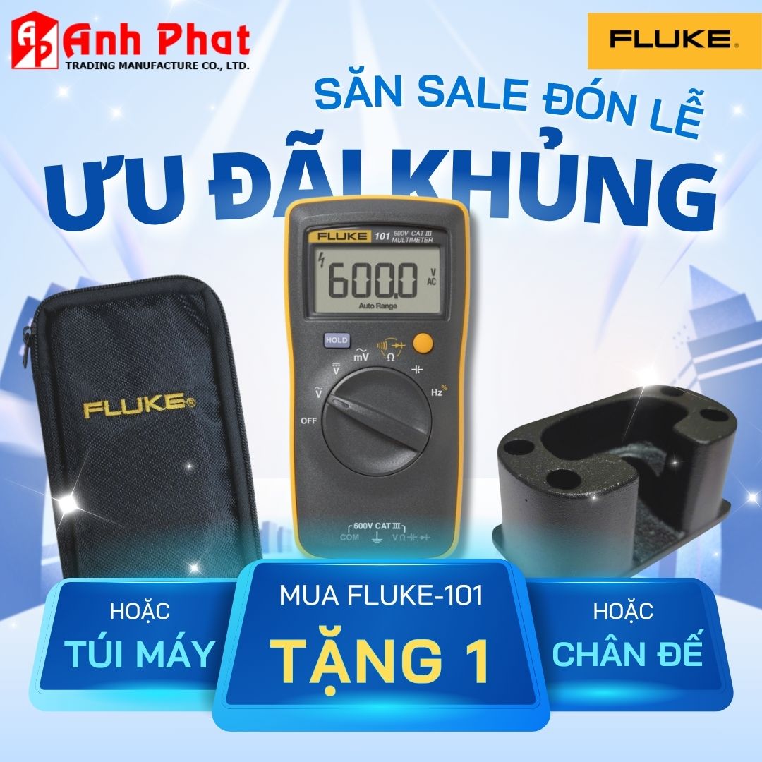 Chương trình tặng chân đế hoặc túi đựng khi mua đồng hồ vạn năng FLUKE 101