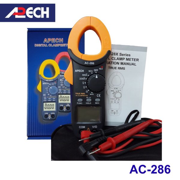 Ampe kìm APECH AC-286 đo dòng AC (600A), Ampe kìm đo dòng AC APECH AC286, APECH AC 286 Digital Clamp Meter