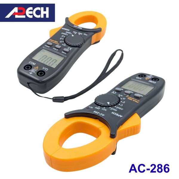Ampe kìm APECH AC-286 đo dòng AC (600A), Ampe kìm đo dòng AC APECH AC286 True-rms, APECH AC 286 True rms Digital Clamp Meter