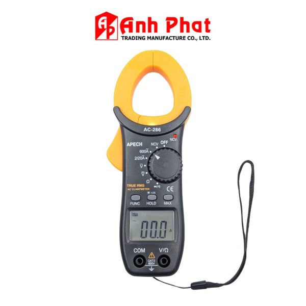 Ampe kìm APECH AC-286 đo dòng AC (600A), Ampe kìm đo dòng AC APECH AC286 True-rms, APECH AC 286 True rms Digital Clamp Meter