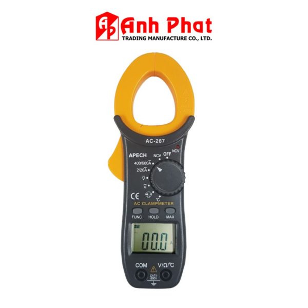 Ampe kìm APECH AC-287 đo dòng AC (600A), Ampe kìm đo dòng AC APECH AC287, APECH AC 287 Digital Clamp Meter