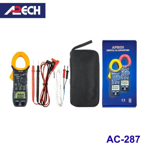Ampe kìm APECH AC-287 đo dòng AC (600A), Ampe kìm đo dòng AC APECH AC287, APECH AC 287 Digital Clamp Meter