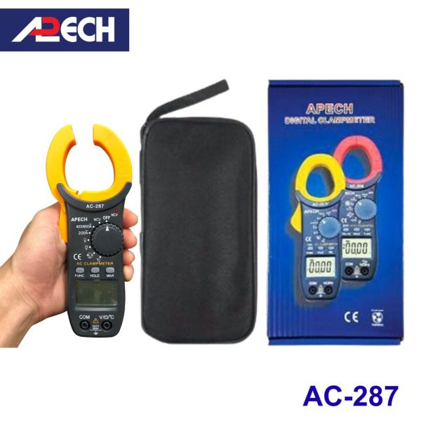 Ampe kìm APECH AC-287 đo dòng AC (600A), Ampe kìm đo dòng AC APECH AC287, APECH AC 287 Digital Clamp Meter