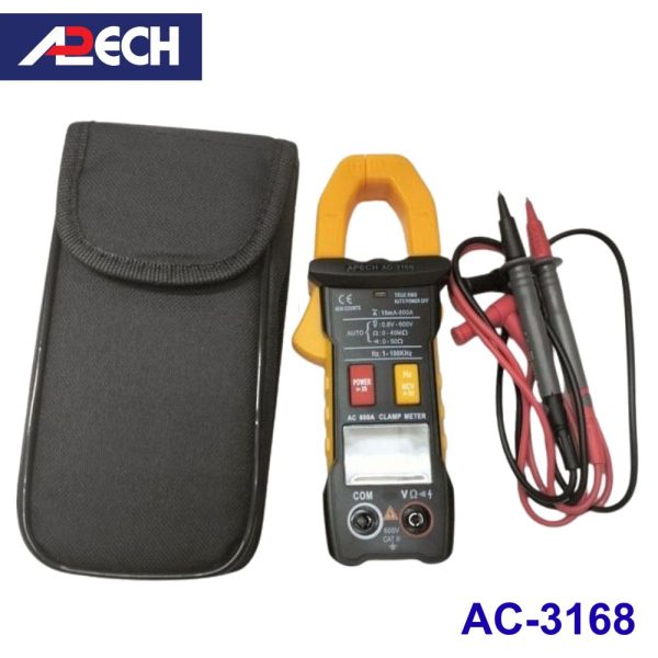 Ampe kìm APECH AC-3168 True-RMS đo dòng AC (600A), Ampe kìm giá rẻ APECH AC3168 True RMS, APECH AC 3168 True-RMS Digital Clamp Meter
