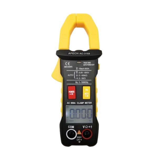 Ampe kìm APECH AC-3168 True-RMS đo dòng AC (600A), Ampe kìm giá rẻ APECH AC3168 True RMS, APECH AC 3168 True-RMS Digital Clamp Meter