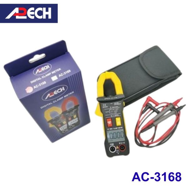 Ampe kìm APECH AC-3168 True-RMS đo dòng AC (600A), Ampe kìm giá rẻ APECH AC3168 True RMS, APECH AC 3168 True-RMS Digital Clamp Meter