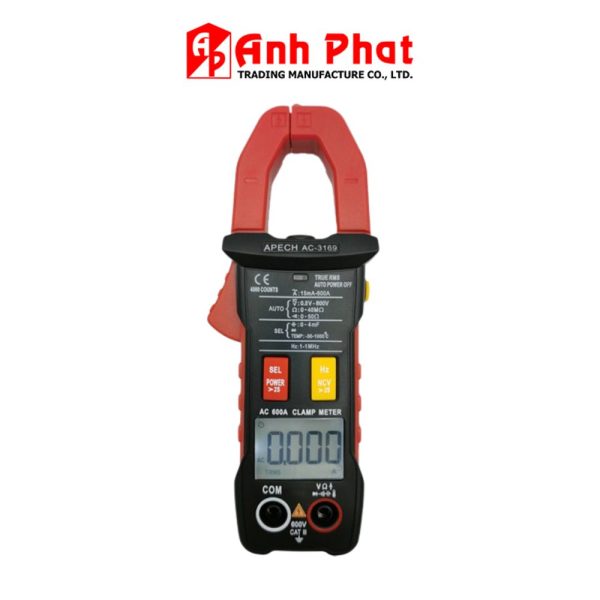 Ampe kìm APECH AC-3169 True-RMS đo dòng AC (1000A), Ampe kìm giá rẻ APECH AC3169 TrueRMS, APECH AC 3169 True RMS Digital Clamp Meter