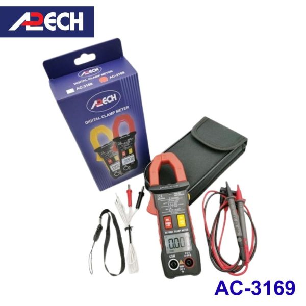 Ampe kìm APECH AC-3169 True-RMS đo dòng AC (1000A), Ampe kìm giá rẻ APECH AC3169 TrueRMS, APECH AC 3169 True RMS Digital Clamp Meter