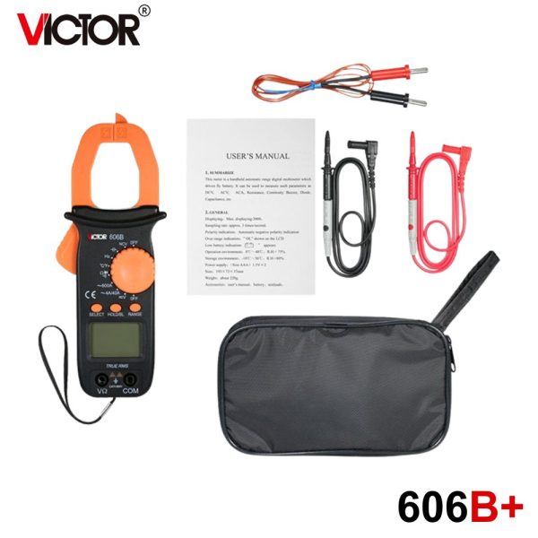 Ampe kìm VICTOR 606B+ True RMS, Ampe kìm kỹ thuật số VICTOR 606B True-RMS, VICTOR 606B+ Digital Clamp Meter