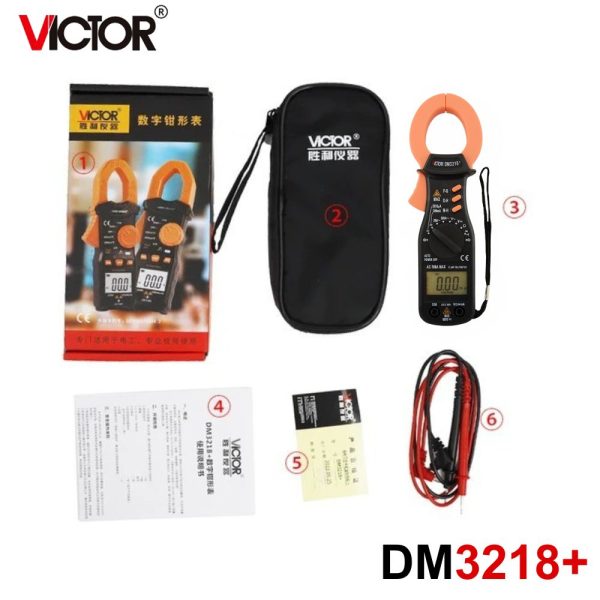 Ampe kìm VICTOR DM3218+ Digital Clamp Multimeter, Ampe kìm vạn năng kỹ thuật số VICTOR DM 3218, VICTOR DM3218 Digital Clamp Meter