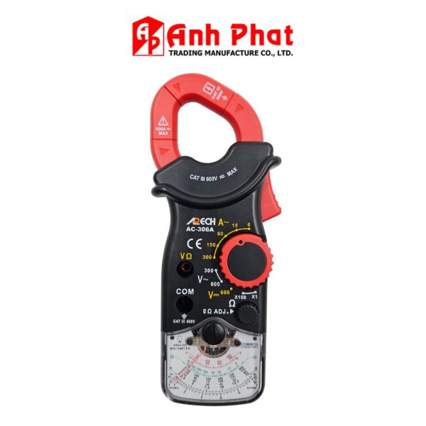 Ampe kìm cơ APECH AC-306A chỉ thị kim đo dòng AC (300A), Ampe kìm kim APECH AC306A, APECH AC 306A Analog Clamp Meter