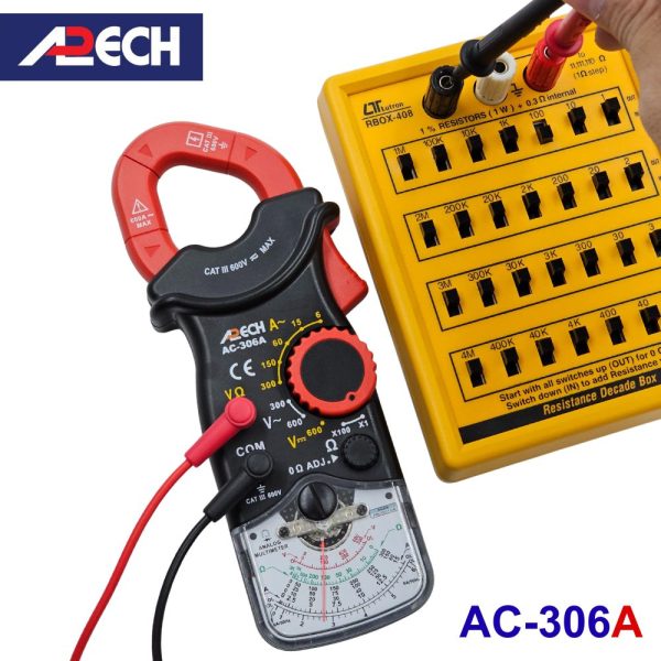 Ampe kìm cơ APECH AC-306A chỉ thị kim đo dòng AC (300A), Ampe kìm kim APECH AC306A, APECH AC 306A Analog Clamp Meter