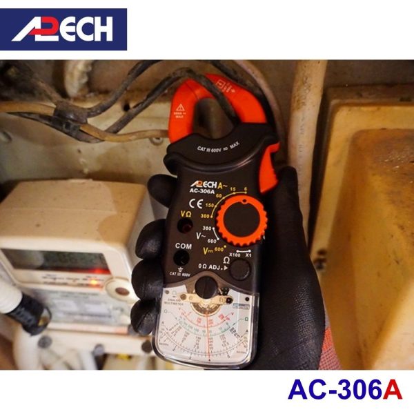 Ampe kìm cơ APECH AC-306A chỉ thị kim đo dòng AC (300A), Ampe kìm kim APECH AC306A, APECH AC 306A Analog Clamp Meter