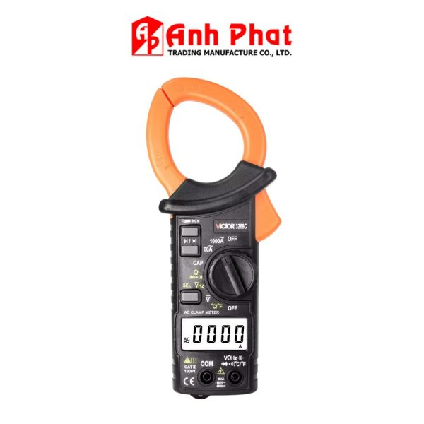 Ampe kìm cỡ lớn VICTOR 3266C kỹ thuật số đo dòng AC 1000A, Ampe kìm loại lớn VICTOR-3266C, VICTOR 3266C Large Caliber Digital Clamp Meter