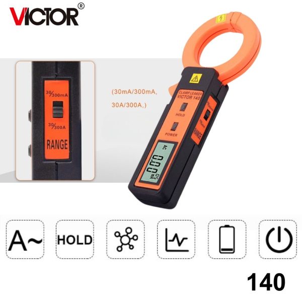 Ampe kìm đo dòng rò VICTOR 140, đồng hồ đo dòng rò AC VICTOR-140, VICTOR 140 Clamp Leaker