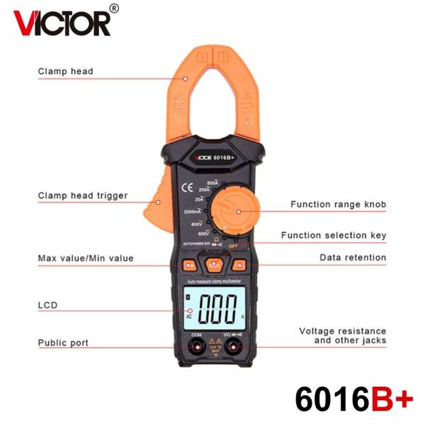Ampe kìm VICTOR 6016B+, Ampe kìm điện tử VICTOR 6016B, VICTOR 6016B+ Digital Clamp Meter