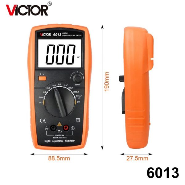 Đồng hồ đo tụ điện VICTOR 6013, đồng hồ đo tụ điện kỹ thuật số cầm tay VICTOR 6013, VICTOR-6013 Digital Capacitance Multimeter