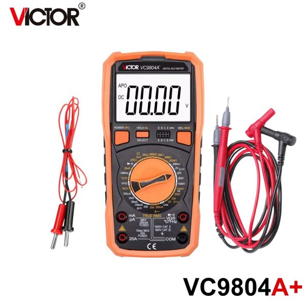 đồng hồ vạn năng VICTOR VC9804A+ True RMS, đồng hồ vạn năng điện tử VICTOR VC 9804A True-RMS, VICTOR VC-9804A+ True-RMS Multimeter