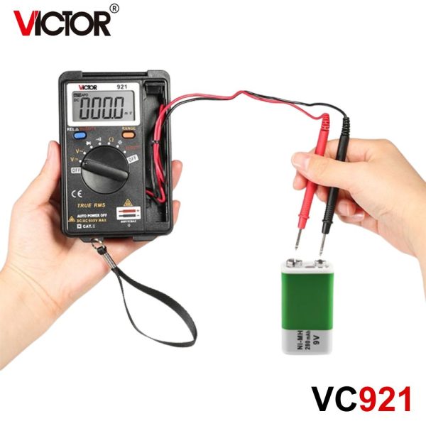 Đồng hồ vạn năng bỏ túi VICTOR VC921 True-RMS, đồng hồ vạn năng VICTOR VC 921 True RMS, VICTOR VC921 True-RMS Foldable Mini Palm VICTOR Digital Multimeter